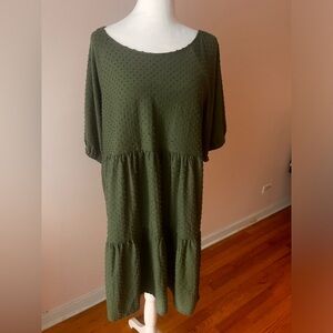 J crew mini green dress size large